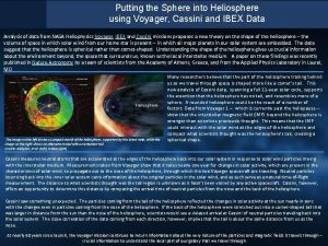 Putting the Sphere into Heliosphere using Voyager Cassini