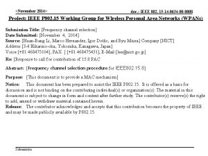 November 2014 doc IEEE 802 15 14 0634