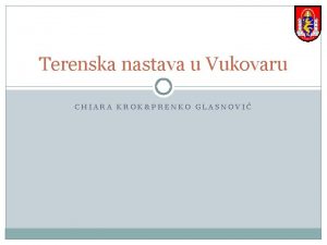 Terenska nastava u Vukovaru CHIARA KROKPRENKO GLASNOVI Grad