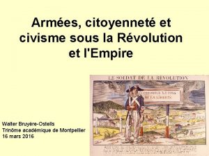 Armes citoyennet et civisme sous la Rvolution et