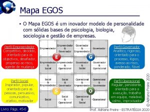 Mapa EGOS Perfil Empreendedor Competitivo decidido orientado para