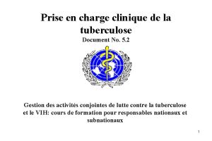 Prise en charge clinique de la tuberculose Document