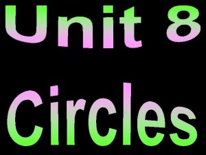 Section 9 1 Introduction to Circles Circles Vocabulary