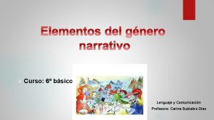 Curso 6 bsico Lenguaje y Comunicacin Profesora Carina