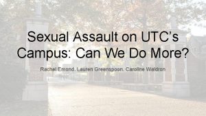 Sexual Assault on UTCs Campus Can We Do