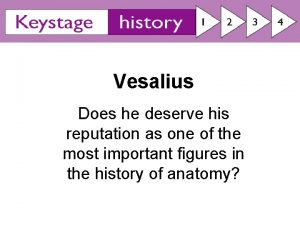 Vesalius Does he deserve his reputation as one