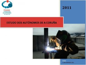 2011 ESTUDO DOS AUTNOMOS DE A CORUA FEAGA