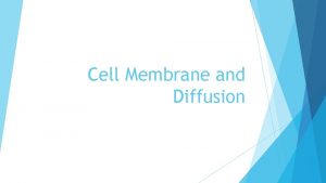 Cell Membrane and Diffusion Cell Membrane The cell