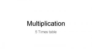 Multiplication 5 Times table 5 Times tables Listen