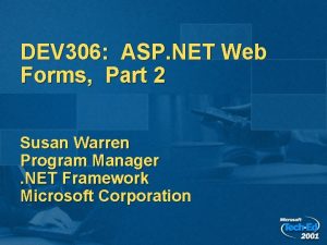 DEV 306 ASP NET Web Forms Part 2