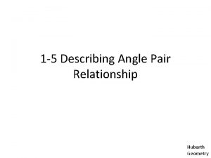 1 5 Describing Angle Pair Relationship Hubarth Geometry