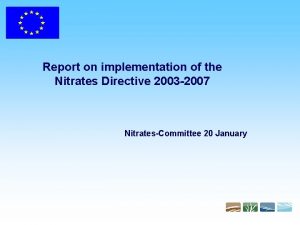 Report on implementation of the Nitrates Directive 2003