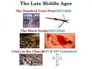 The Late Middle Ages The Hundred Years War1337