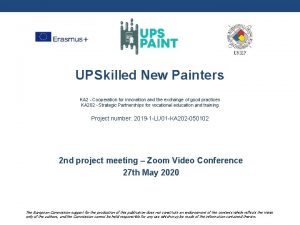 UPSkilled New Painters KA 2 Cooperation for innovation