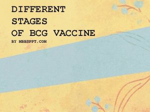DIFFERENT STAGES OF BCG VACCINE BY MBBSPPT COM