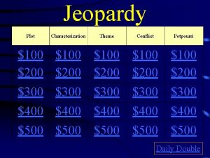 Jeopardy Plot Characterization Theme Conflict Potpourri 100 200