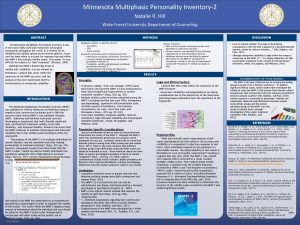 Minnesota Multiphasic Personality Inventory2 Natalie R Hill Wake