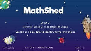 Year 3 Summer Block 3 Properties of Shape