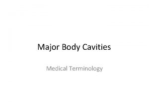 Major Body Cavities Medical Terminology Body Cavities think