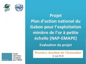 Projet Plan daction national du Gabon pour lexploitation