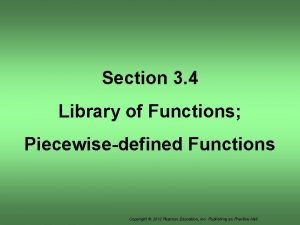 Section 3 4 Library of Functions Piecewisedefined Functions