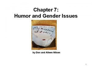 Chapter 7 Humor and Gender Issues by Don