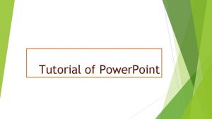 Tutorial of Power Point Interdiction We can use