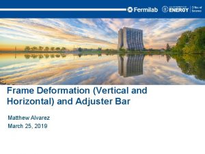 Frame Deformation Vertical and Horizontal and Adjuster Bar