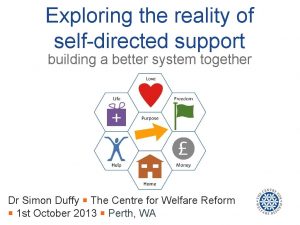 Exploring the reality of selfdirected support building a