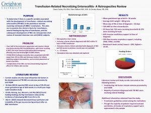 TransfusionRelated Necrotizing Enterocolitis A Retrospective Review Diane Farley