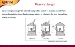 Passive design is design that takes advantage of
