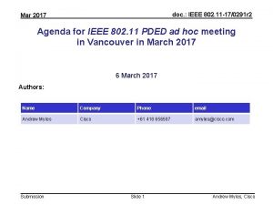 doc IEEE 802 11 170291 r 2 Mar