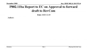 December 2020 doc IEEE 802 11 201707 r