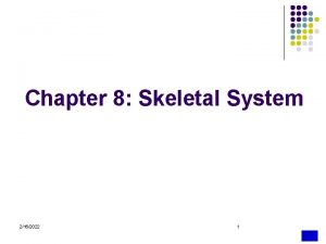 Chapter 8 Skeletal System 2162022 1 INTRODUCTION l