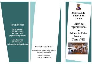 Universidade Estadual do Cear Curso de Especializao em