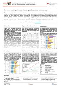 Swiss Competence Center for Energy Research Efficient Technologies