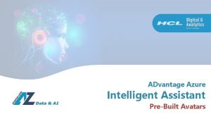 ADvantage Azure Intelligent Assistant PreBuilt Avatars Business Avatars