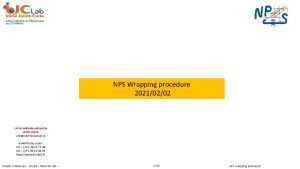 NPS Wrapping procedure 20210202 Unit mixte de recherche