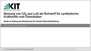 Nutzung von CO 2 aus Luft als Rohstoff