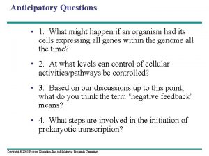 Anticipatory Questions 1 What might happen if an