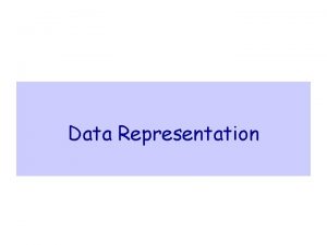 Data Representation Presentation Outline v Positional Number Systems