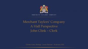 Merchant Taylors Company A Hall Perspective John Clink