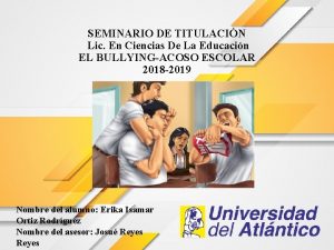 SEMINARIO DE TITULACIN Lic En Ciencias De La