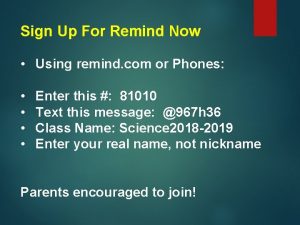 Sign Up For Remind Now Using remind com