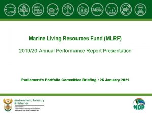 Marine Living Resources Fund MLRF 201920 Annual Performance