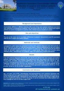 Healthcare associated Clostridioides difficile infection in surgical and