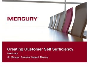 Creating Customer Self Sufficiency Neeti Seth Sr Manager