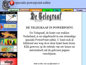 speciale powerpointeditie Algemeen Terrorisme Mensen Sport Sex Computer