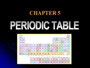 CHAPTER 5 When the Elements Were Discovered 4