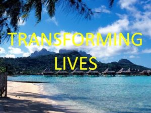 TRANSFORMING LIVES JOB Thankful But NOT MONEY SATISFIED